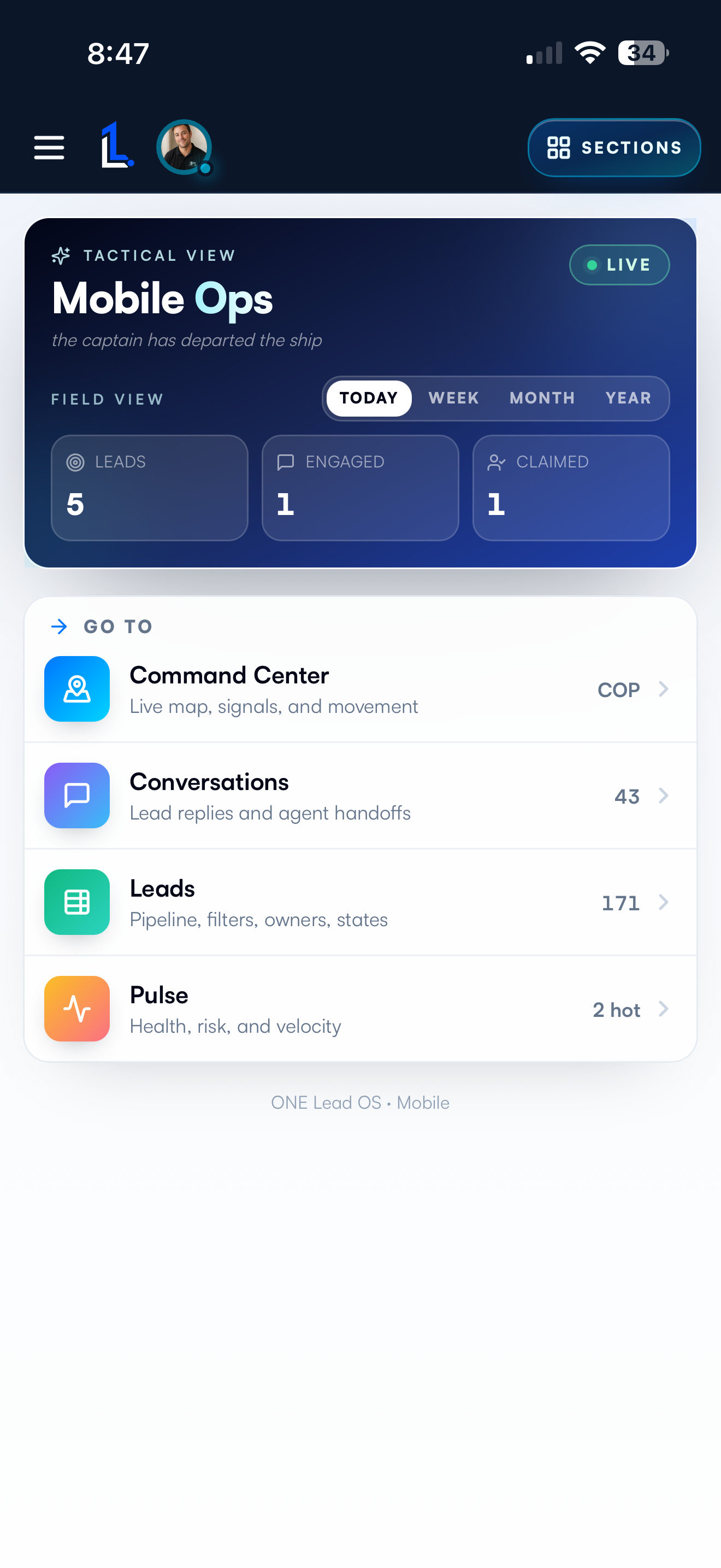 ONE Lead OS mobile home